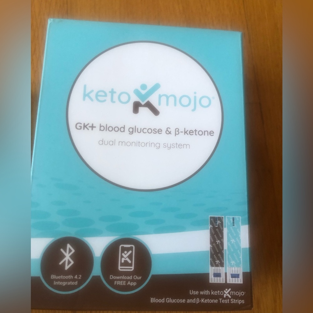 Keto-Mojo GK+ Blood Glucose & β-Ketone Monitoring System - Teal/White - Picture 2 of 9